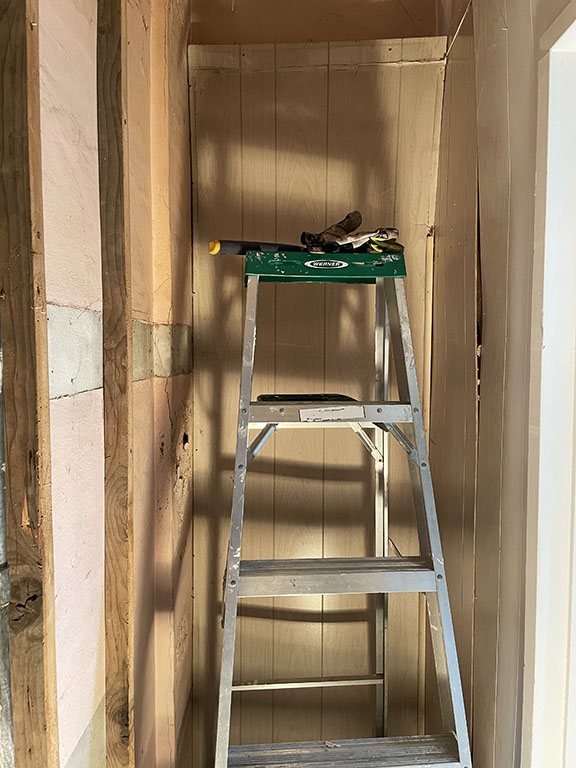 removing the paneling in a closet