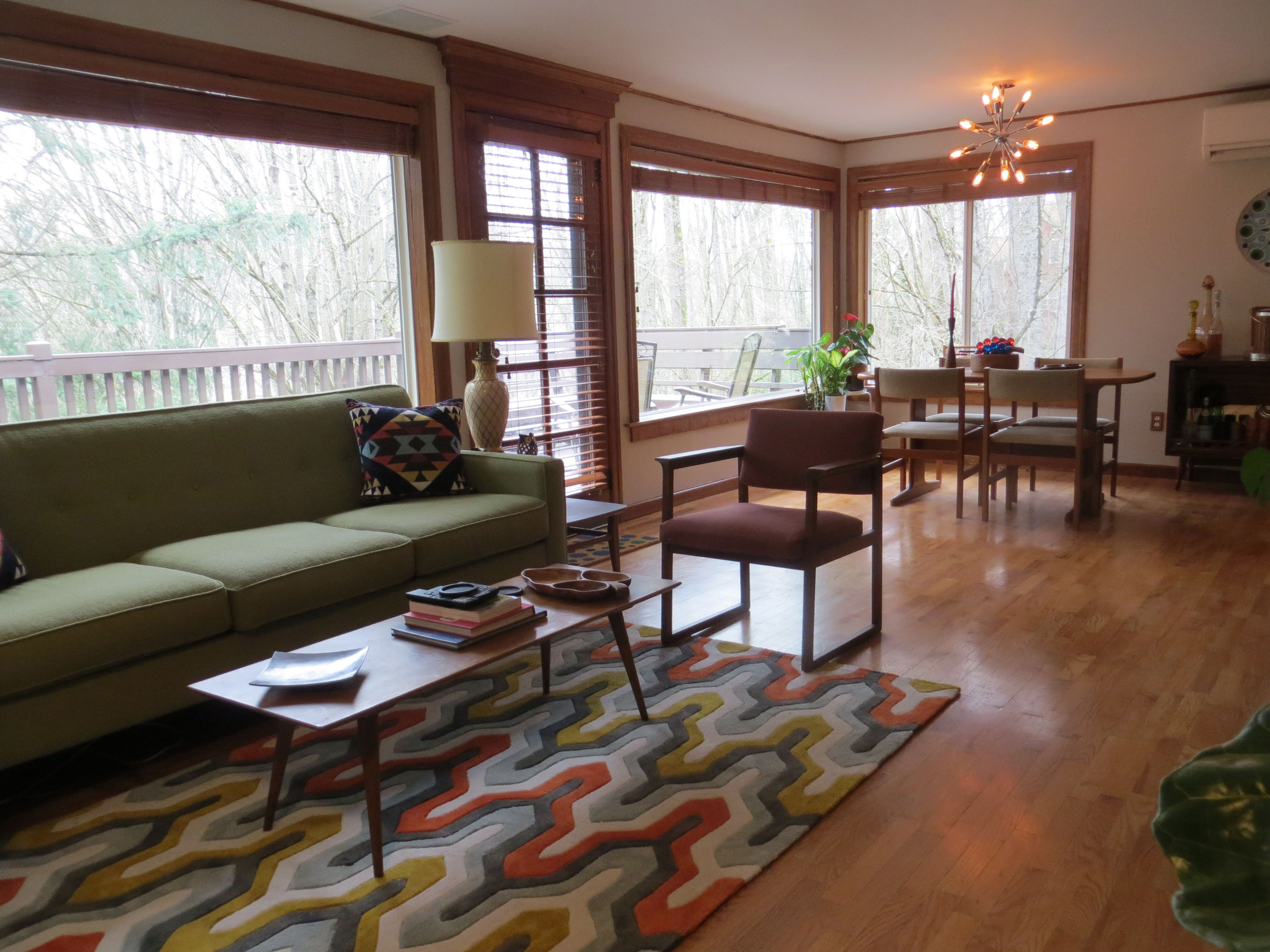 Midcentury furniture in living room