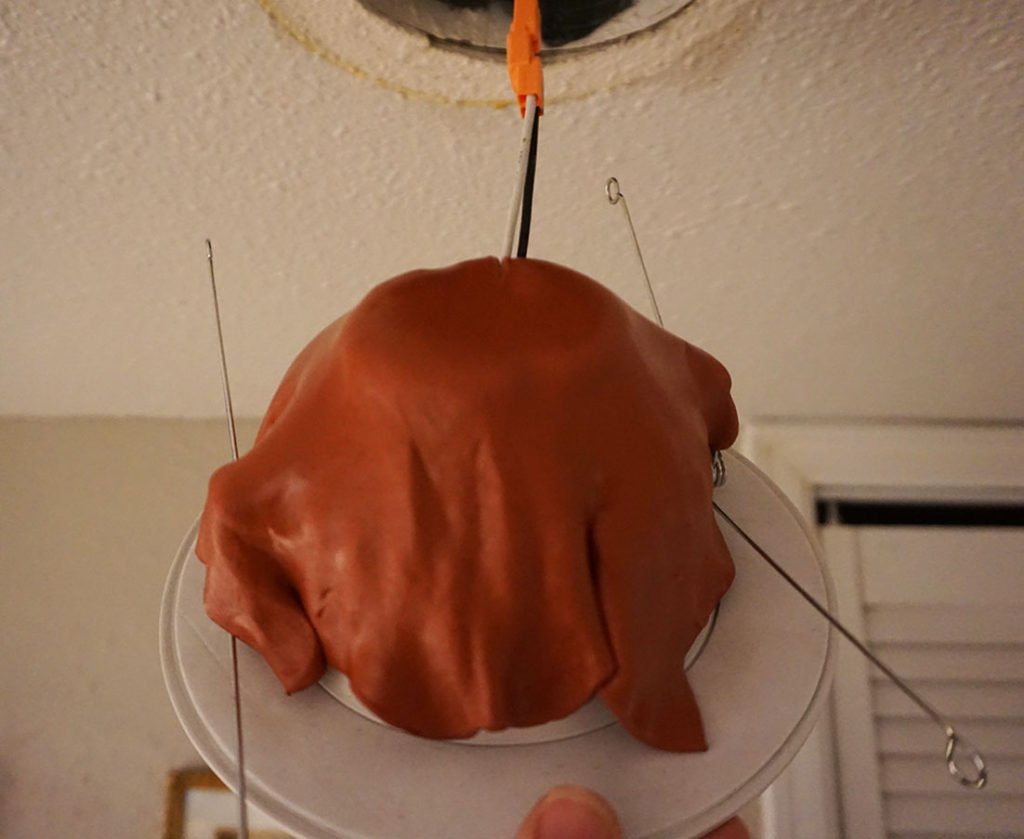 acoustical putty on the back of a can light