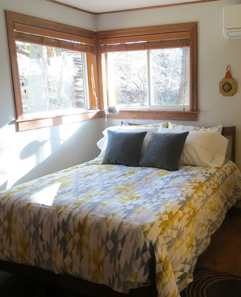 second bed in midcentury house