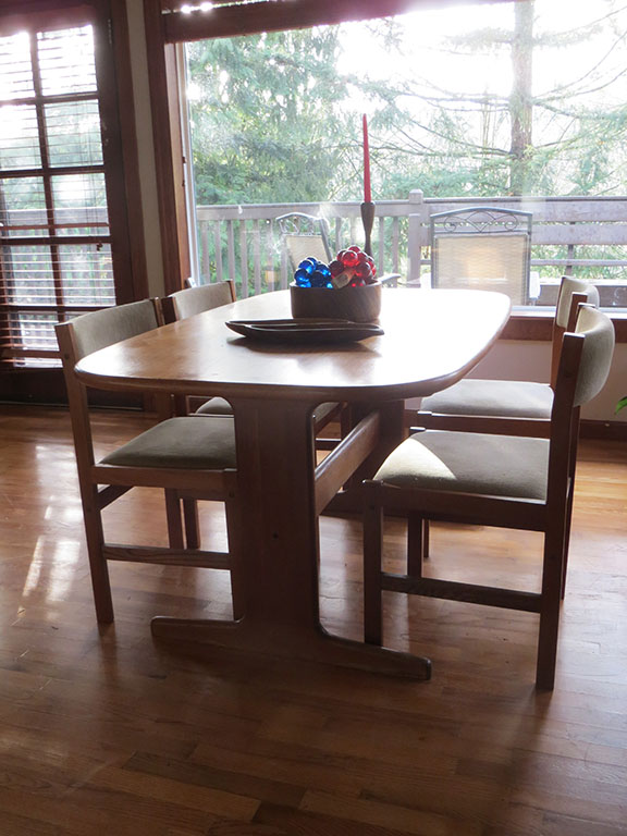 dining table in sunny room