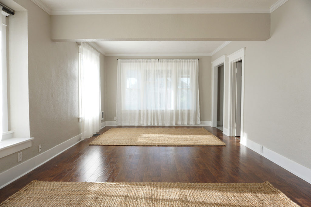 front room with rugs