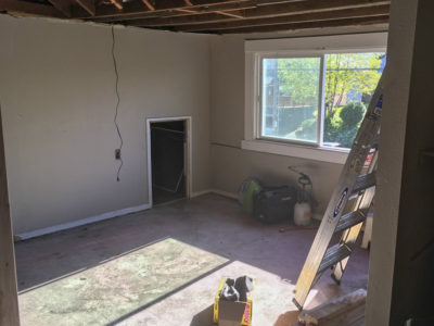room under construction with no ceiling